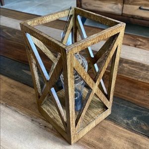 LED wooded table lamp